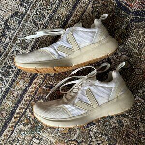 Veja White and Cream Athletic Shoes